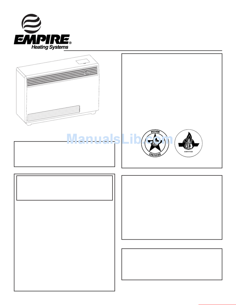 Empire Heating Systems DV-55E-5 Installation instructions and owner's manual