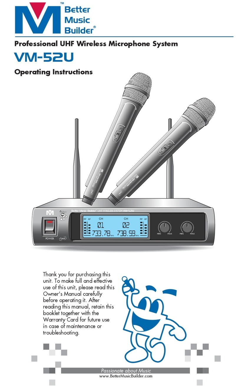 Better Music Builder VM-52U operating instructions