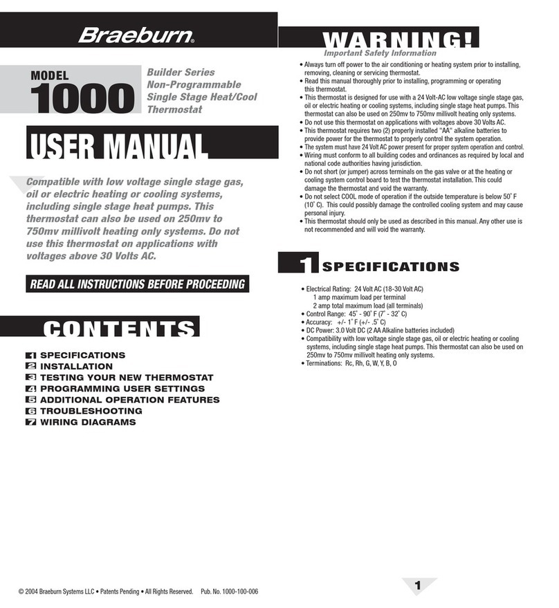 Braeburn Builder 1000 user manual