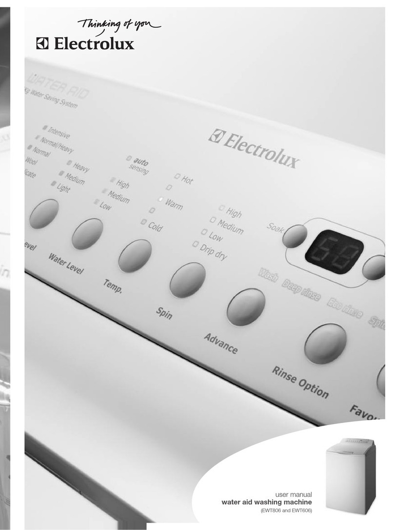 Electrolux EWT806 user manual