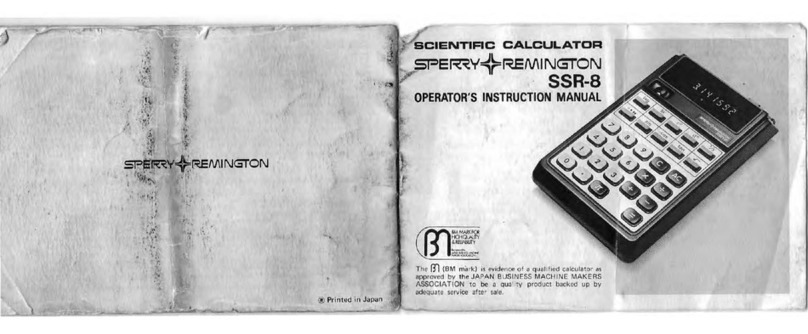 Sperry Remington SSR-8 Operator's instruction manual
