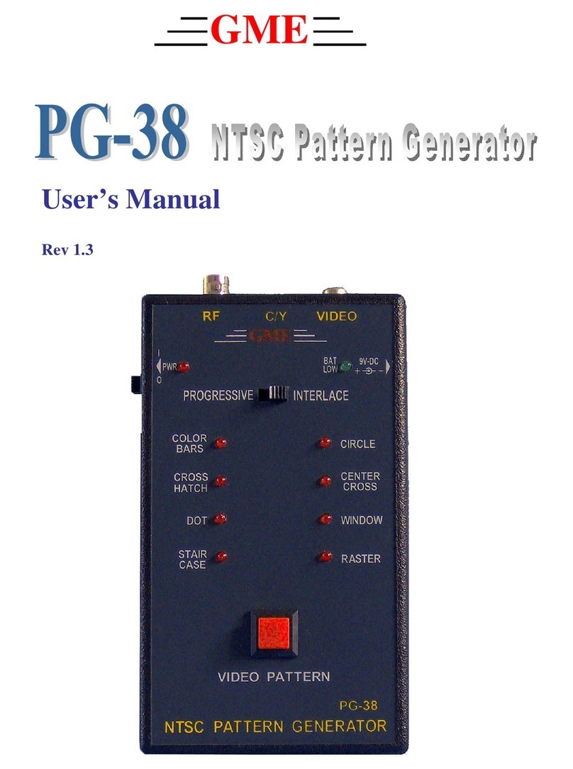 GME PG-38 user manual