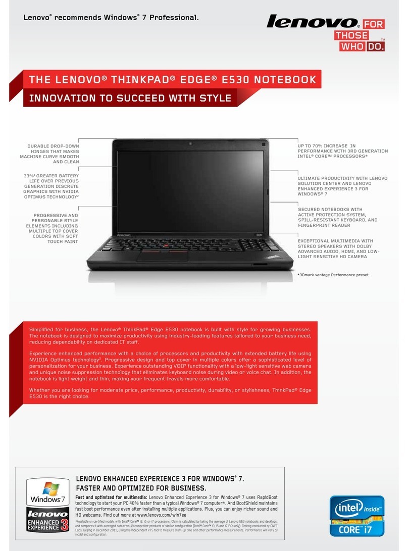 Lenovo ThinkPad Edge E530 User manual