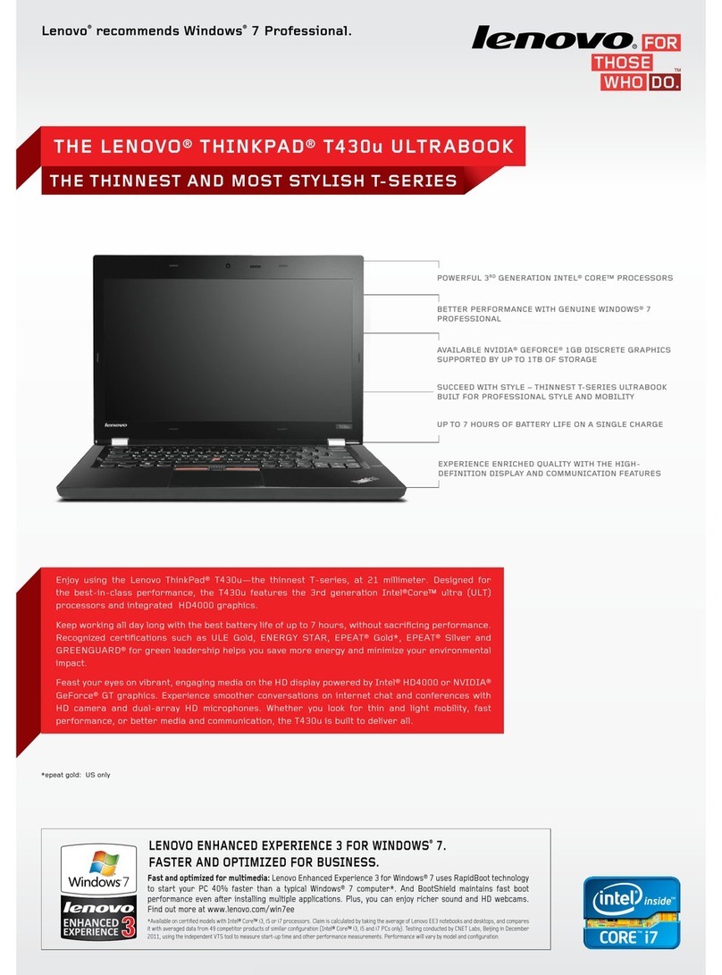 Lenovo ThinkPad T430u Specifications