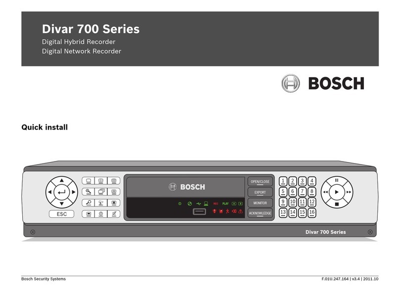 Bosch Divar 700 Series Quick install