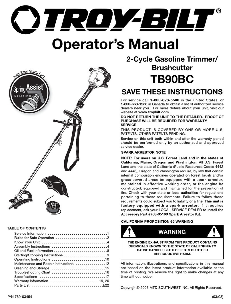 Troy-Bilt TB90BC User manual