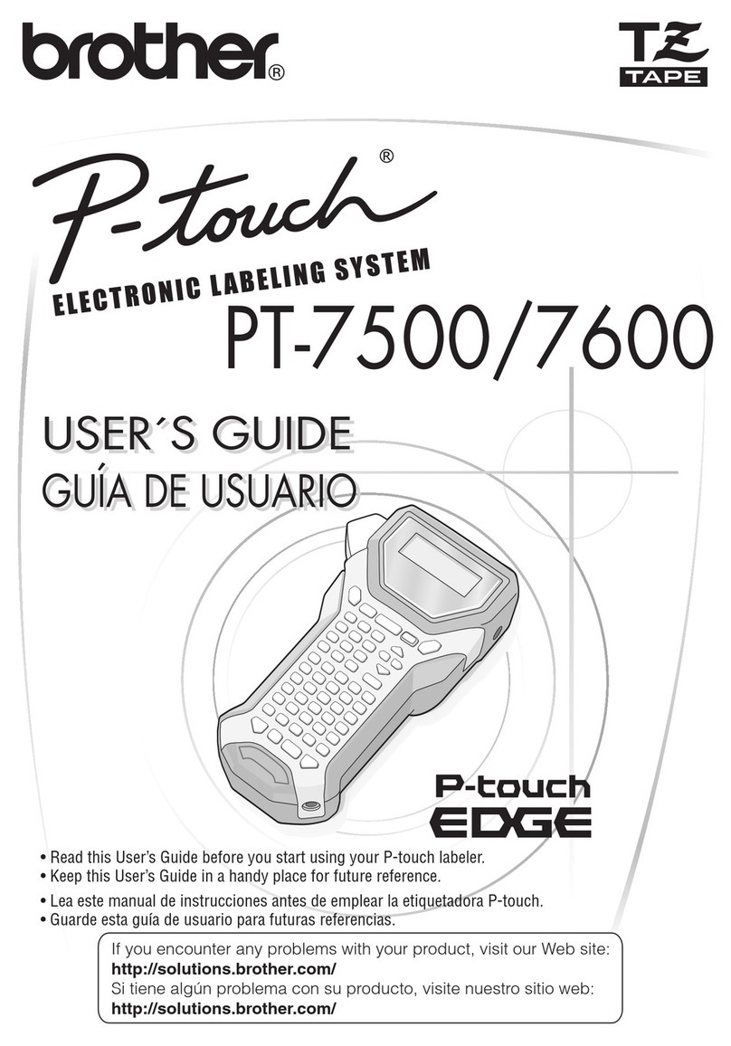 Brother PT-7500 - P-touch EDGE 7500 B/W Thermal Transfer... user guide