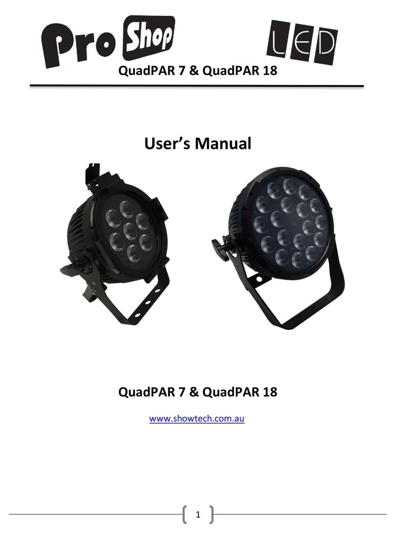 Pro Shop QuadPAR 7 user manual Pro Shop QuadPAR 7 user manual