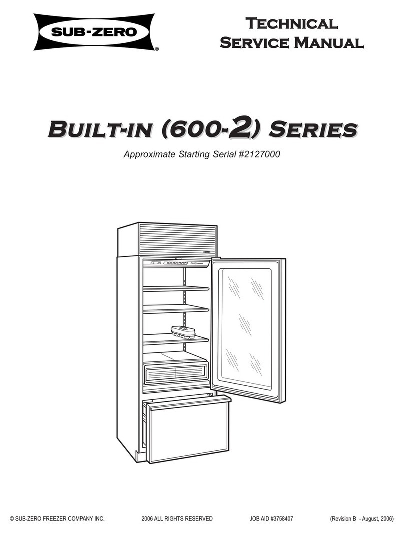 Sub-Zero 601R-2 Technical & service manual