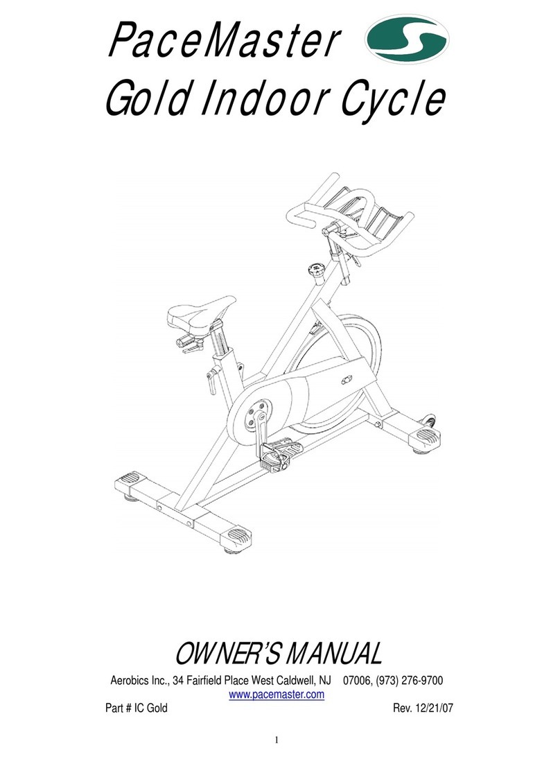 PaceMaster Gold Indoor Cycle owner's manual