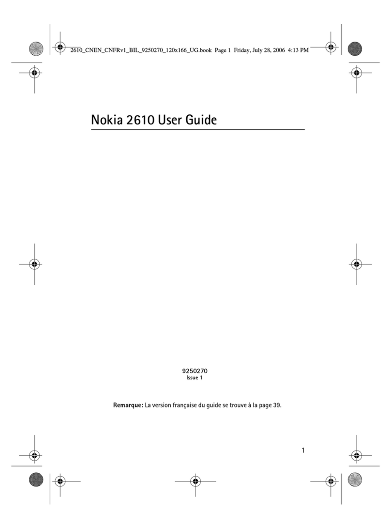 Nokia 2610 - Cell Phone 3 MB User manual Nokia 2610 - Cell Phone 3 MB User manual
