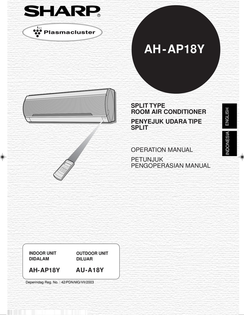 Sharp Plasmacluster AH-AP18Y User manual