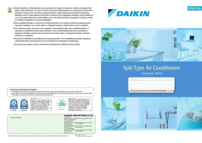 Daikin FT25/35G User manual Daikin FT25/35G User manual