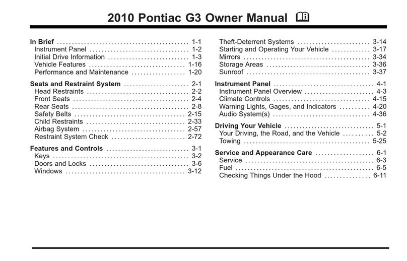 Pontiac G3 2010 User manual