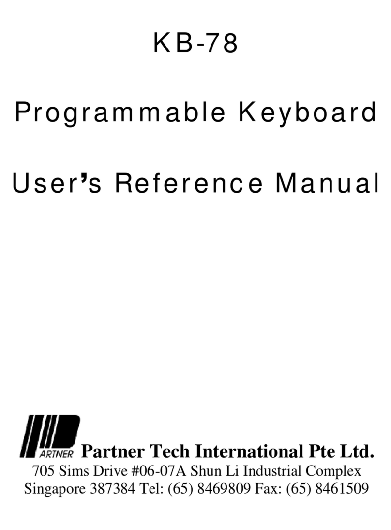 Partner Tech International KB-78 User's reference manual