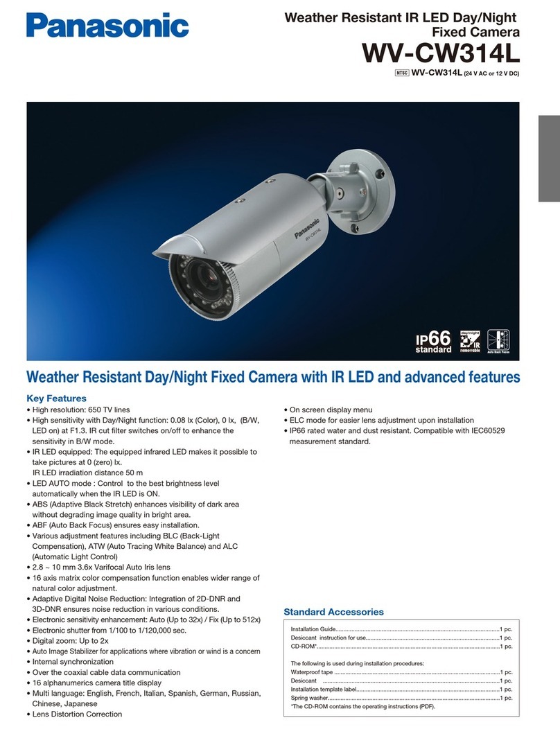 Panasonic WV-CW314L Speci?cations