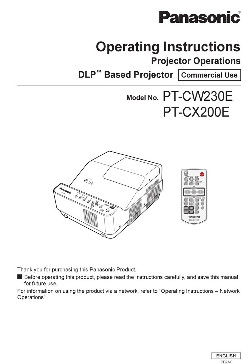 Panasonic PT-CW230E User manual