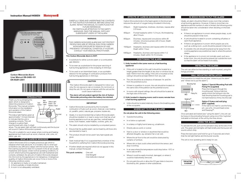Honeywell H450EN User manual