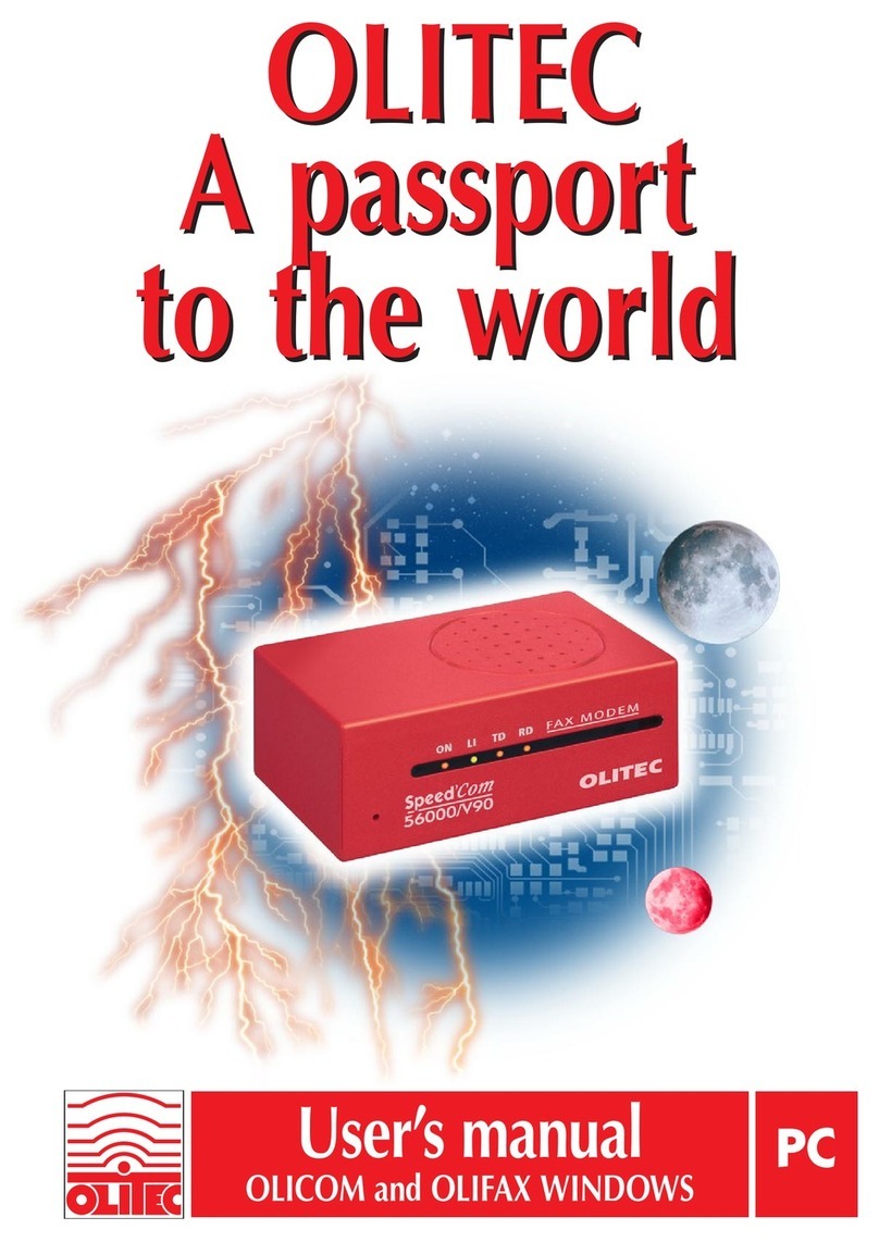 Olitec Speed'Com 56000 user manual
