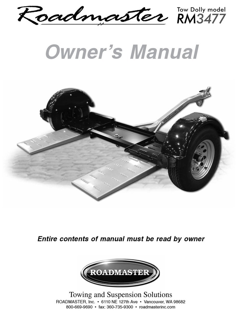 Roadmaster Tow Dolly RM3477 owner's manual