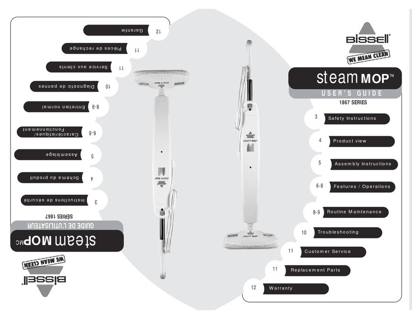Bissell Steam Mop 1867 SERIES user guide