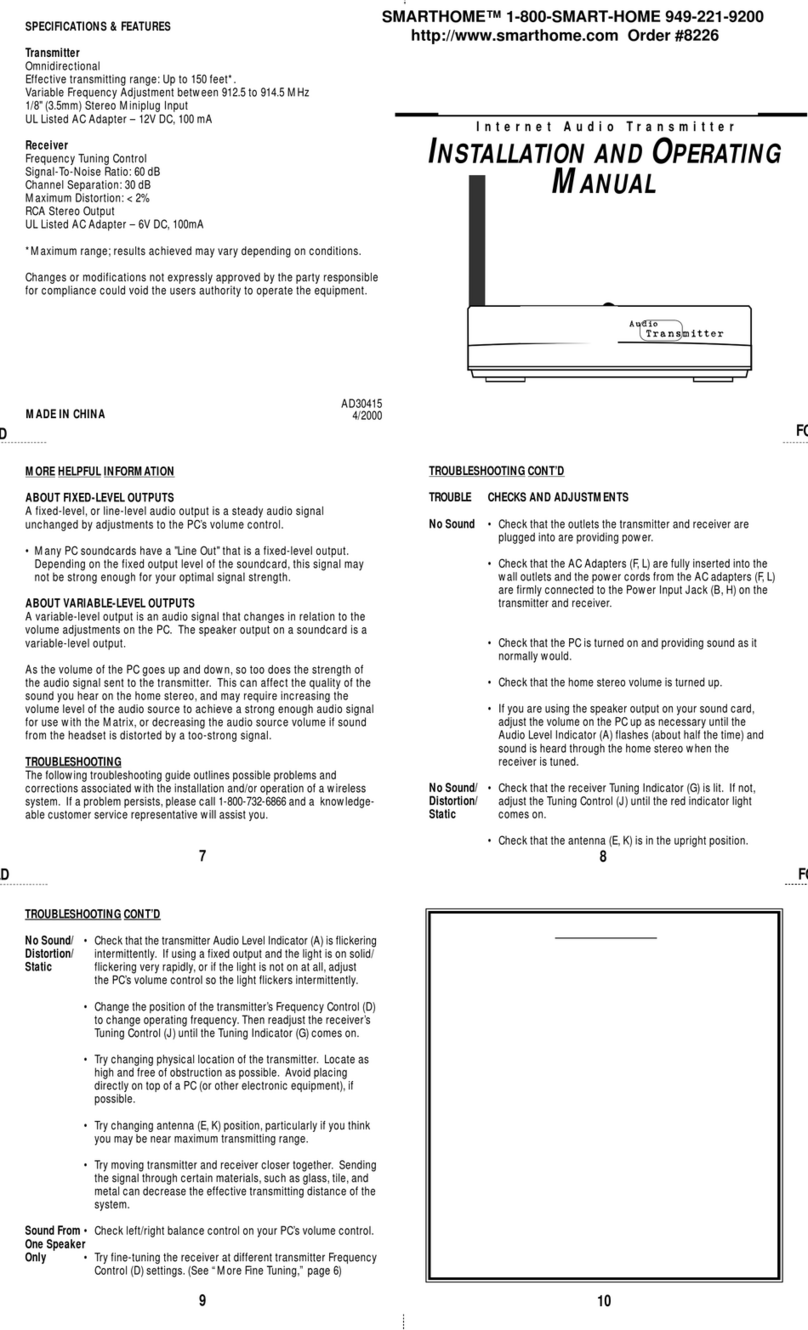 smart home AD30415 Installation and operating manual