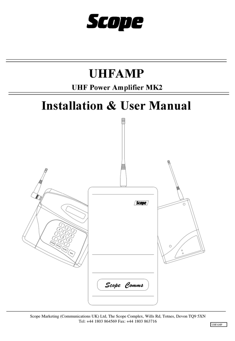 scope UHFAMP Installation & user manual