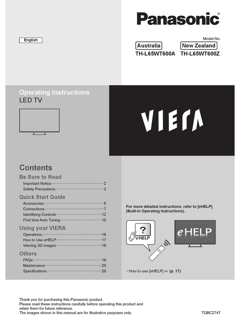Panasonic Viera TH-L65WT600A User manual