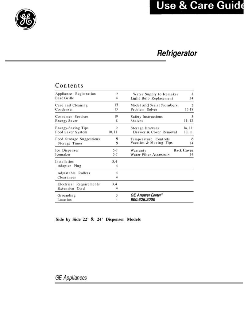 GE Side by Side 22' & 24' User manual