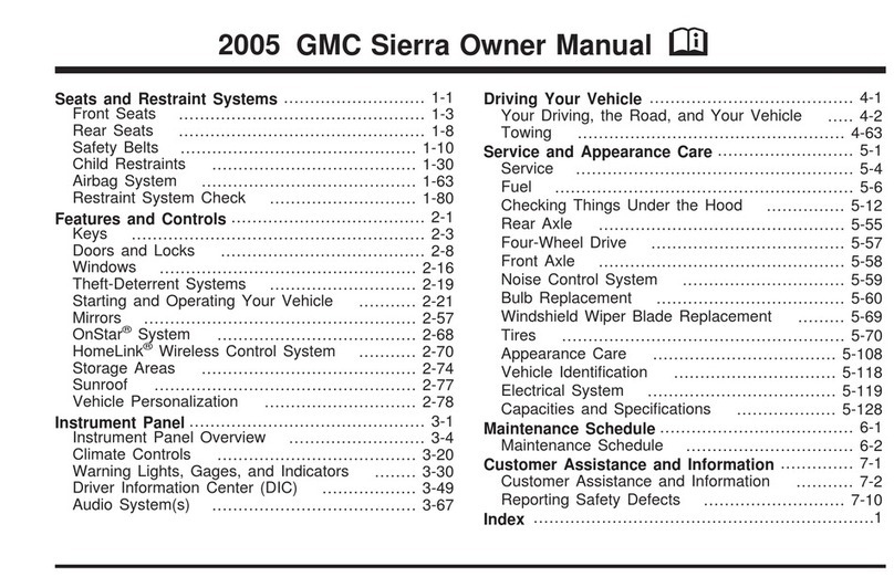 GMC Sierra 2005 owner's manual