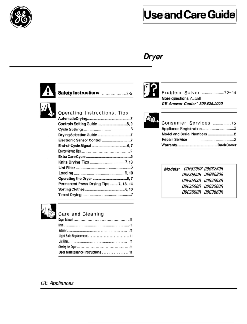 GE DDE8200R User manual