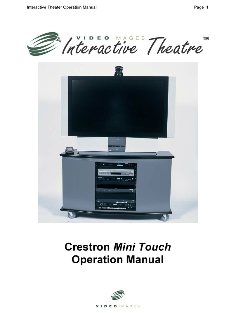 Video Images Crestron Mini Touch Operation manual