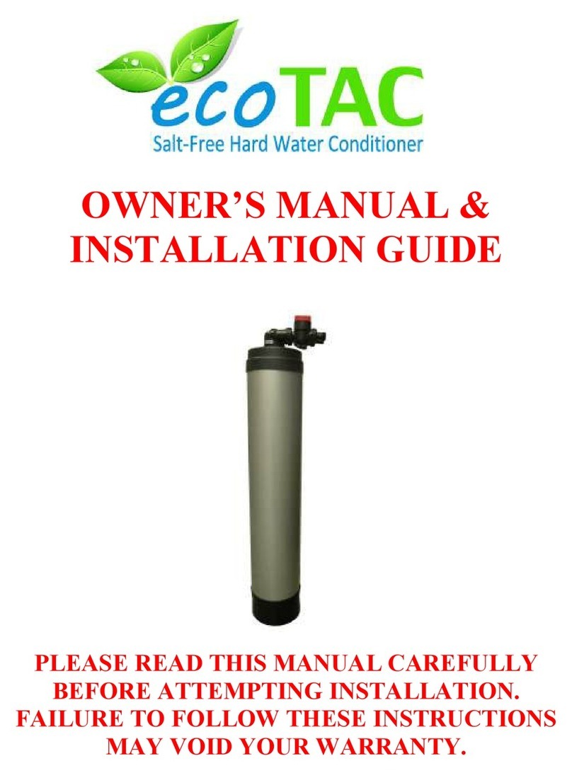 EcoTAC Salt-Free Hard Water Conditioner installation guide
