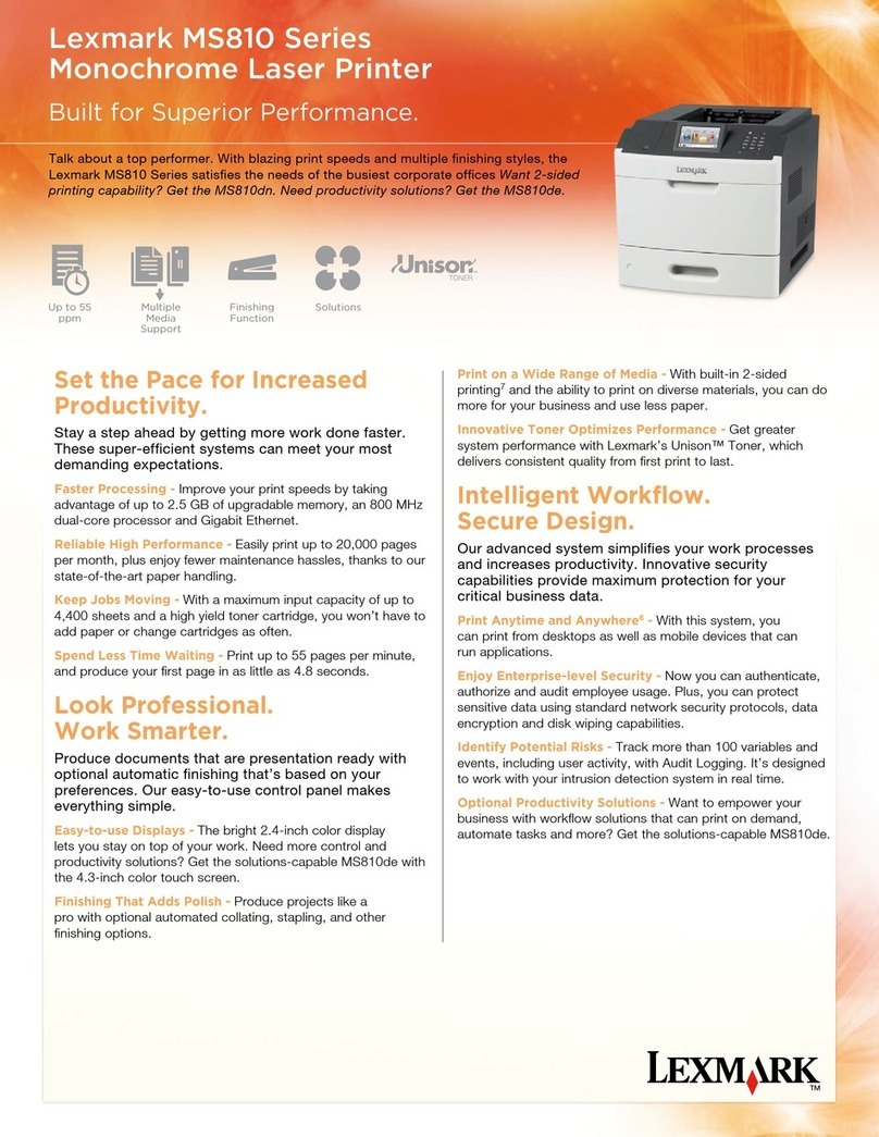 Lexmark MS810 Series Installation instructions