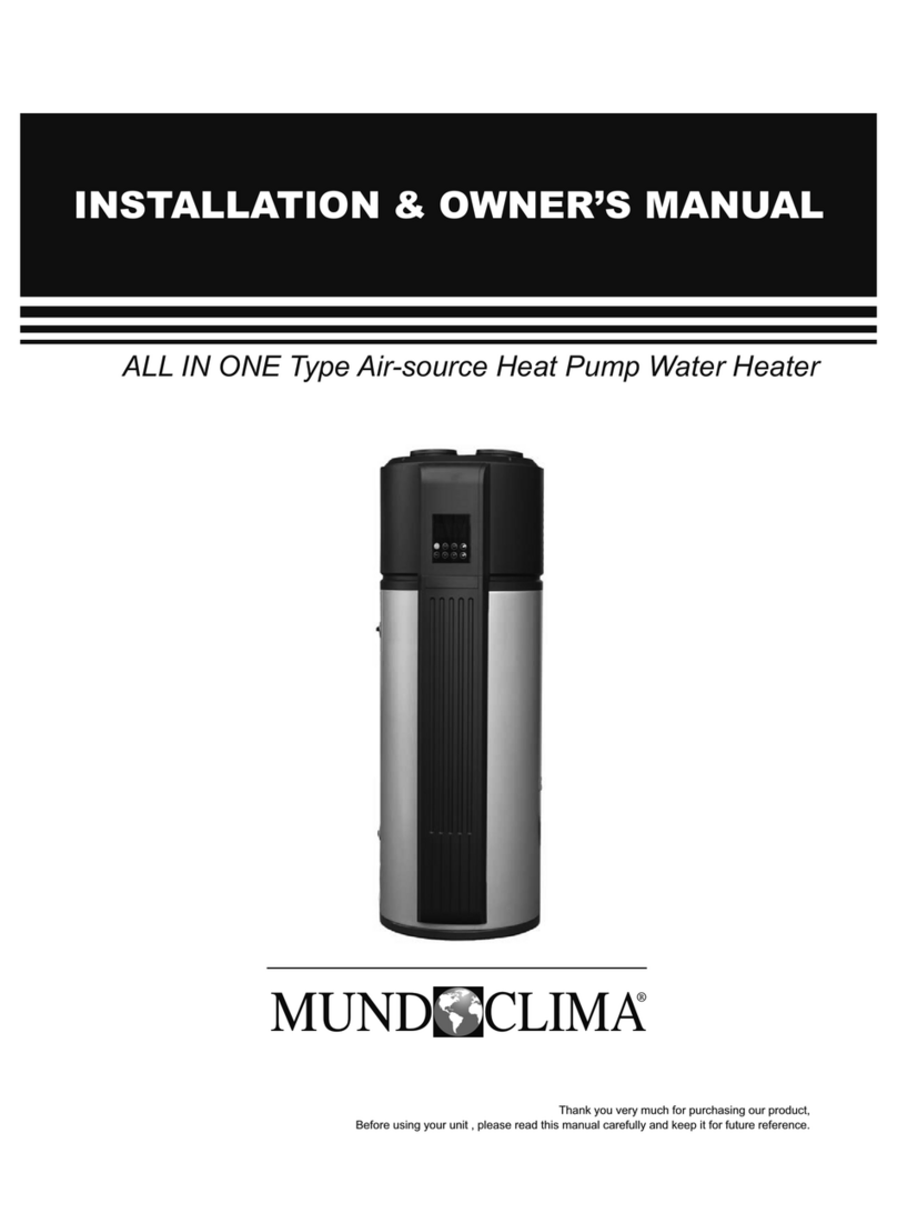 mundoclima ALL IN ONE Type Air-source Heat Pump Water... Installation & owner's manual