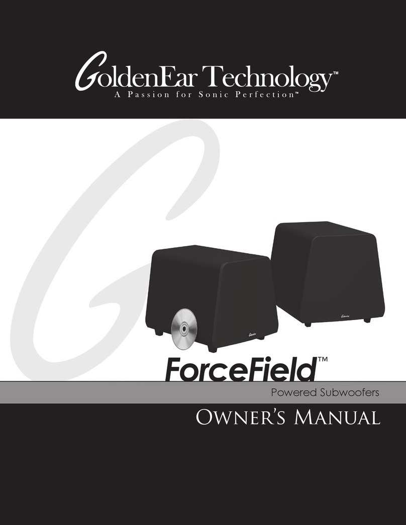 GoldenEar Technology ForceField owner's manual