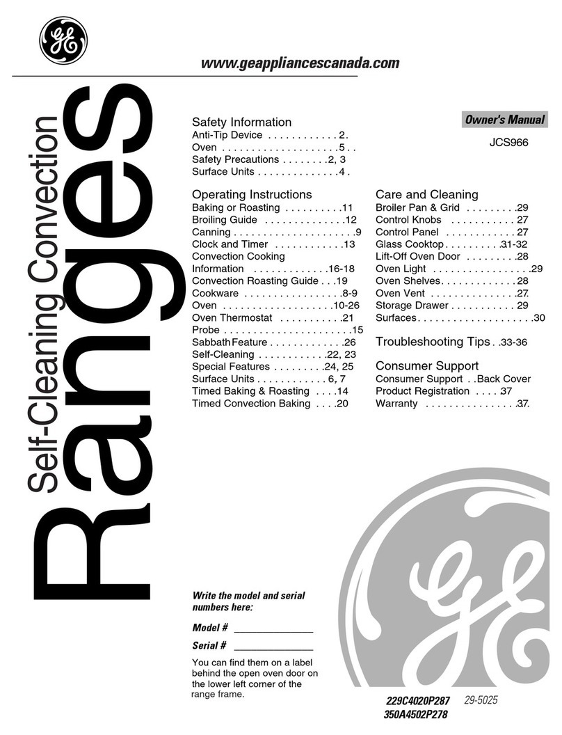 GE JCS966 User manual