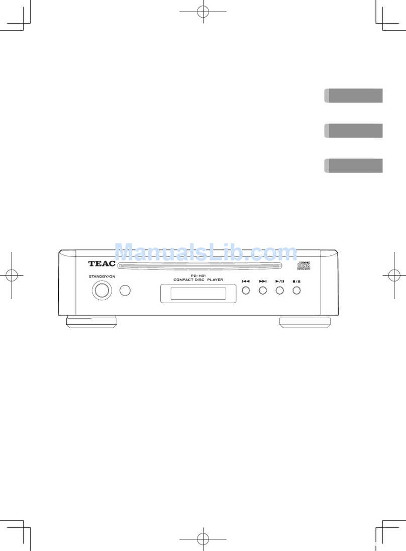 Teac PD-H01 owner's manual