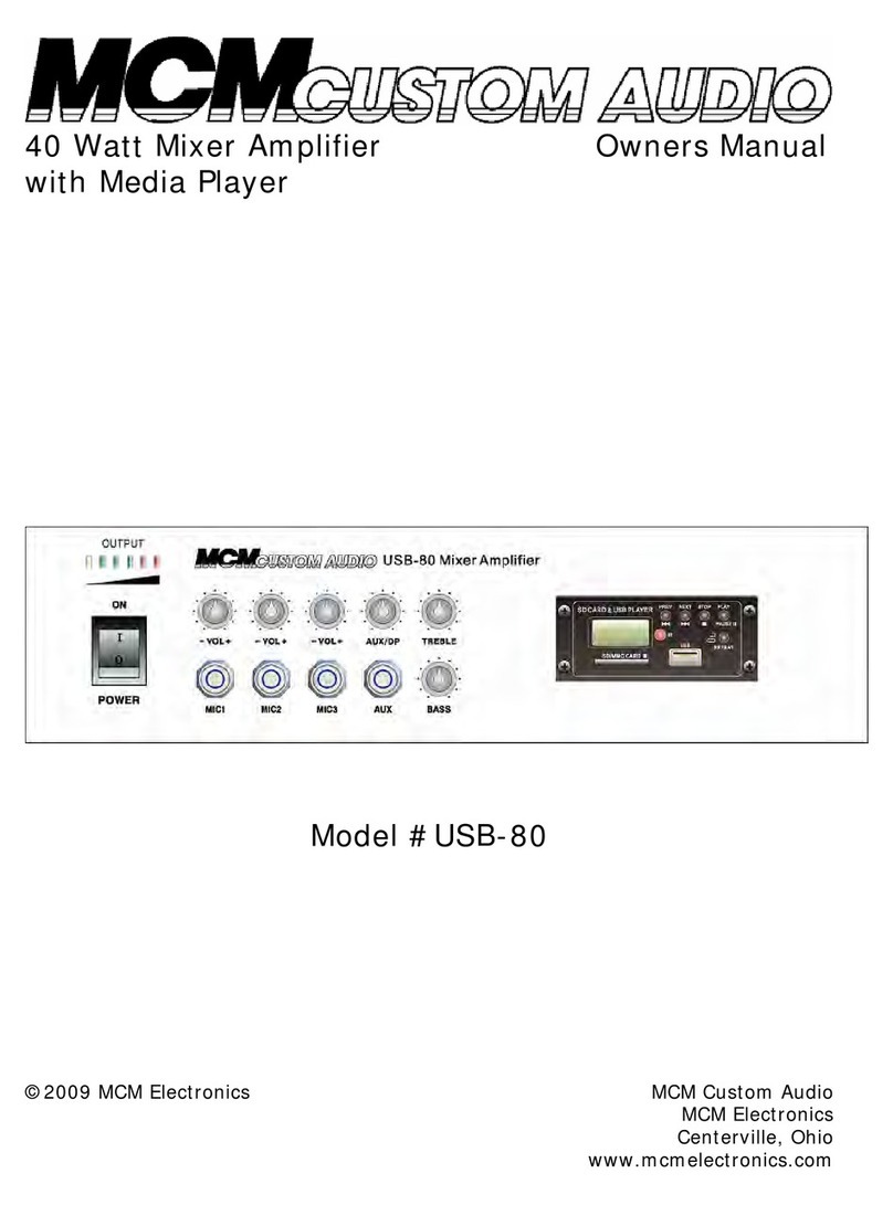 MCM Electronics USB-80 owner's manual
