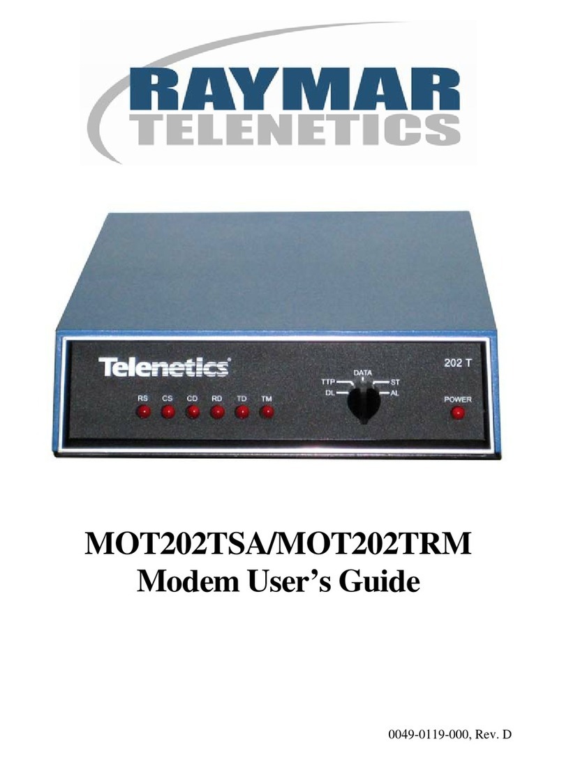 Raymar MOT202TSA User manual
