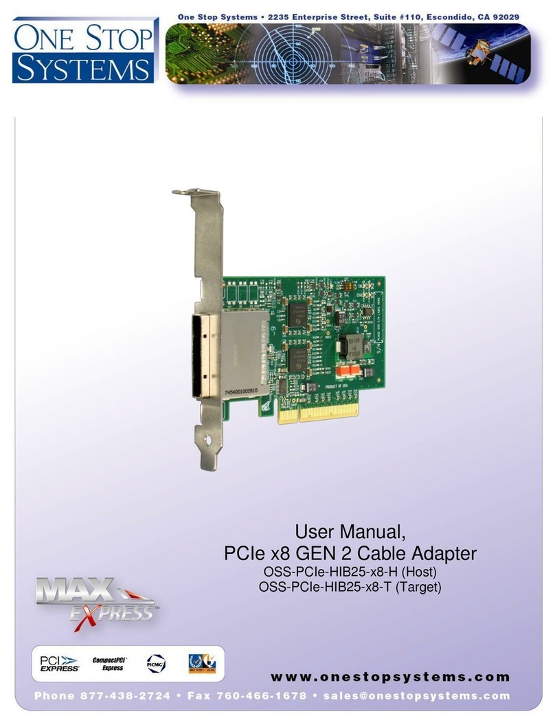 One Stop Systems OSS-PCIe-HIB25-x8-H User manual