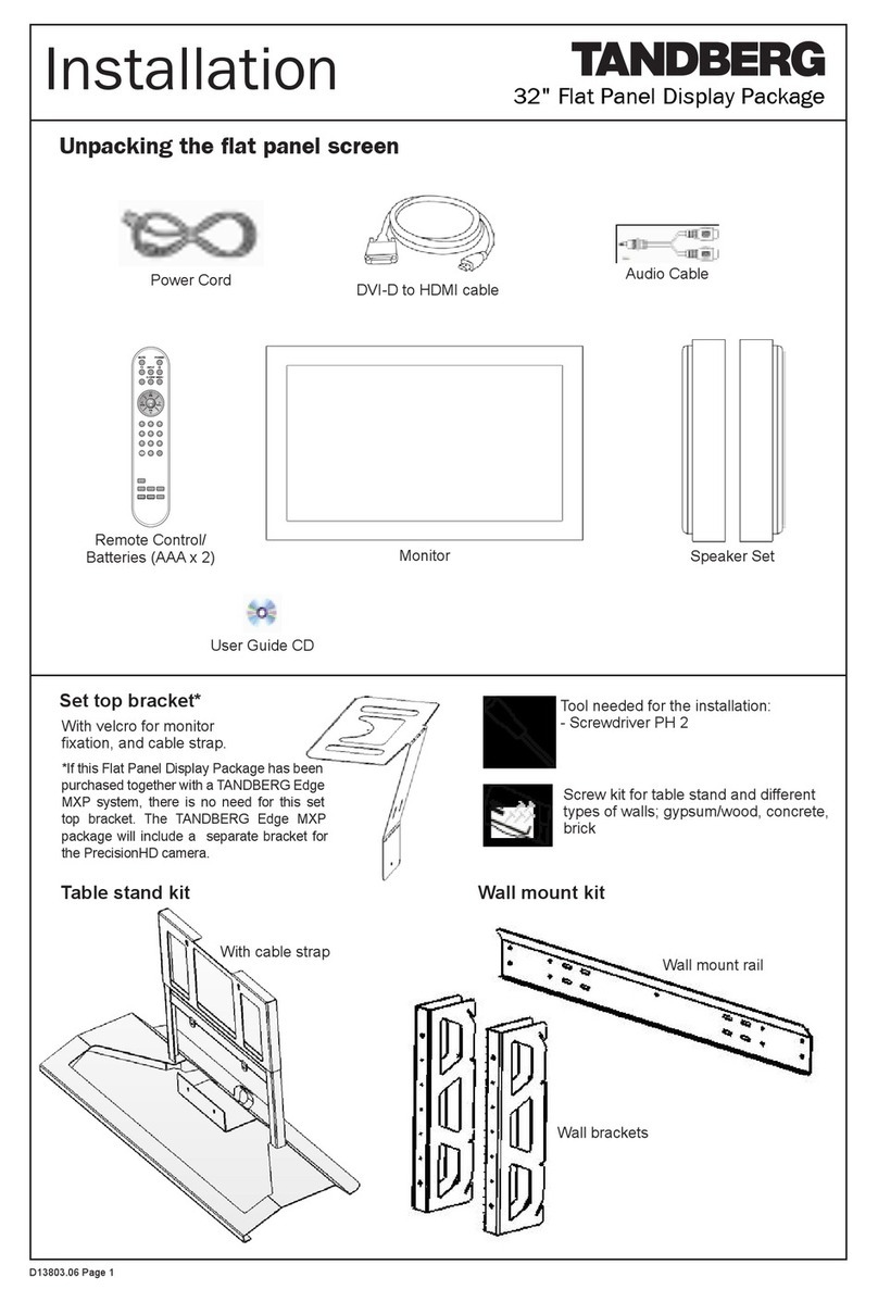 TANDBERG 32" Flat Panel Display Package Installation