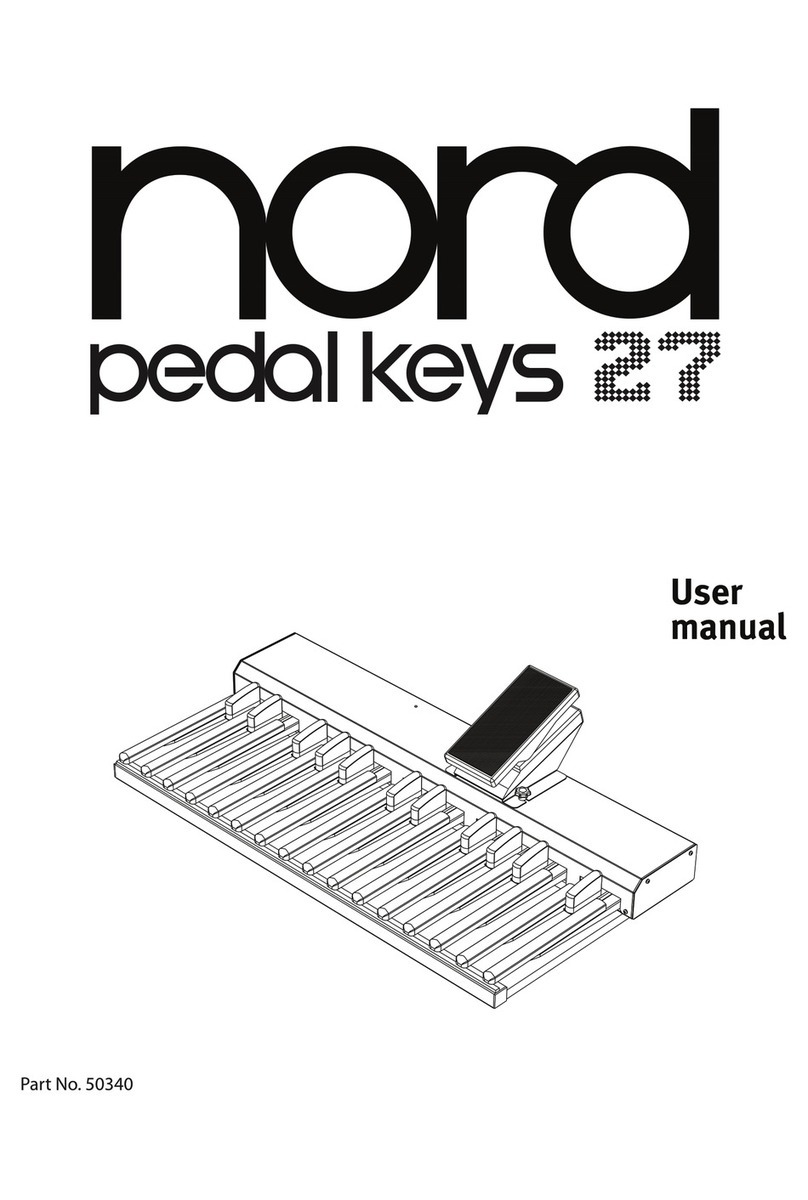 nord Pedal Keys 27 user manual