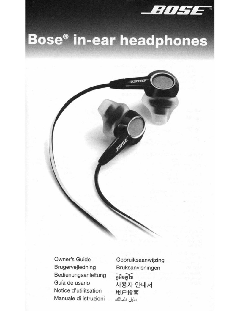 Bose IN-EAR HEADPHONES User manual