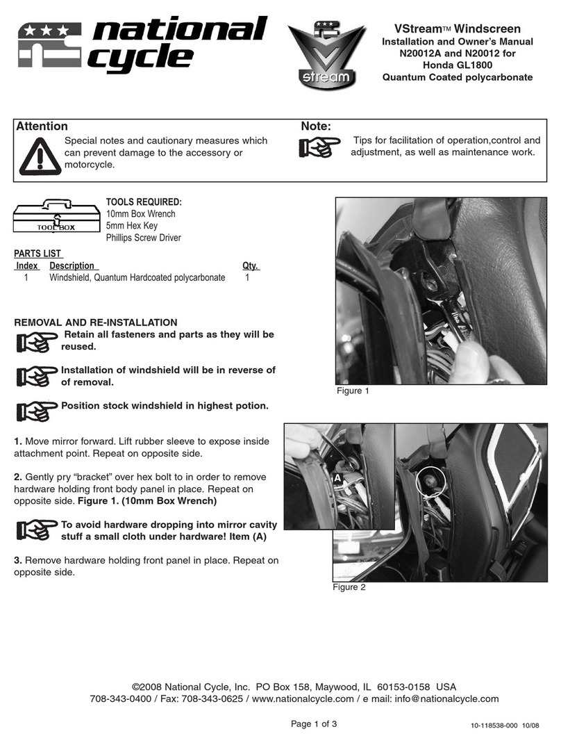 VStreamT Windscreen N20012A Installation and owner's manual