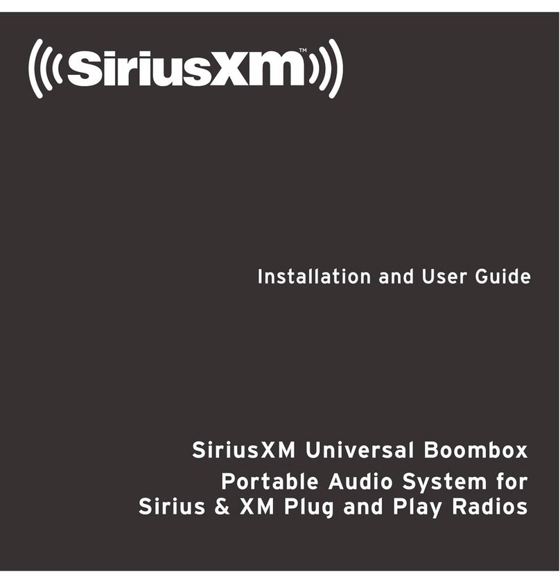 Sirius XM RAdio Universal Boombox User manual