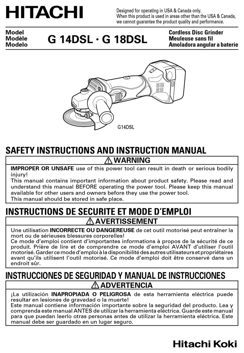Hitachi G 18DSL Troubleshooting guide