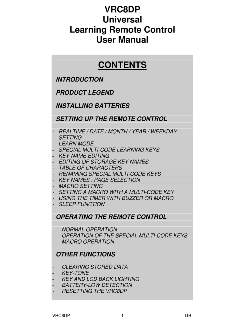 Velleman VRC8DP User manual