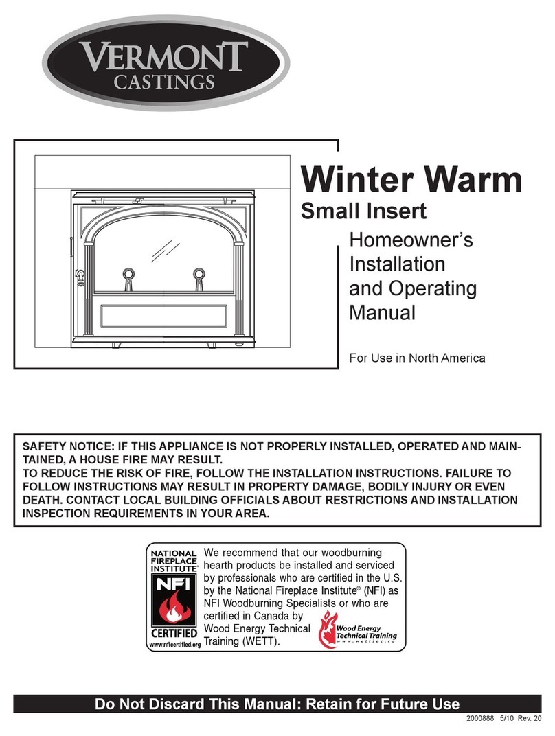 Vermont Castings Winter Warm Small Insert Mounting instructions