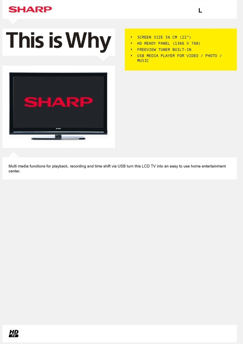 Sharp LC-22D12E User manual